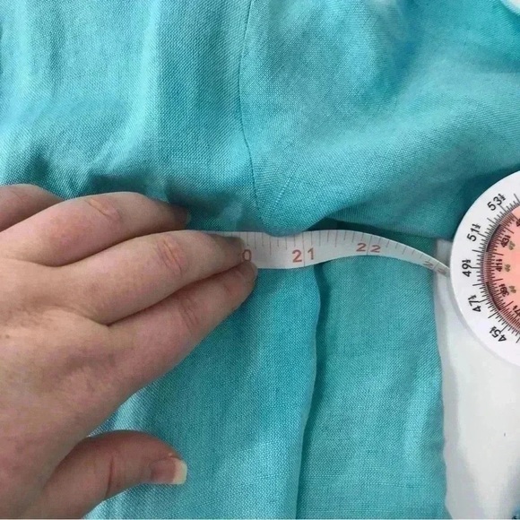 VINTAGE LINEN KAFTAN COVER UP WOMENS ML EMBELLISHED STONE LONG MAXI BOHO RESORT - Picture 9 of 16